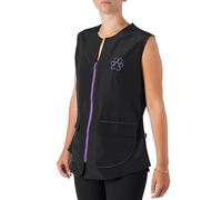 Groomers Winnie Dog Grooming Sleeveless Jacket - Pet Hair Resistant Waistcoat/Vest Top - Lightweight & Quick Drying - Black/Purple - Medium