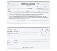 Groomers World - Customer & Dog Record Card - 100 Pre-Printed Contract Forms - 21cm by 10cm