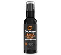 GROOMIE Natural Aftershave Serum for Bald Men - Mens Skin Care and After Shave for Head, Neck, Face & Chin - Soothing Balm to Tend Skin and Prevent Bumps and Razor Burn After Hair Removal - 3.3 FL OZ