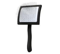 Grooming Curved Slicker Brush for Long-Haired Dogs - Poodle, Golden Doodle, and Dematting (Large) ByT98 (D, 20X9.5CM)
