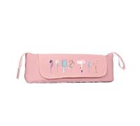 Grooming Equipment Pouch - Water Resistant Foldable Cover, Carrier with Elastic Loops, Wallet with Mesh Pockets, Salon Accessory, Professional Hairdresser Hardware Handbag for Curling Iron
