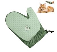 Grooming Mist Glove for Pets, Spray Cat Petting Gloves with Anti-Static Hair Remover, Deshedding Brush Glove for Dogs & Cats, Reusable Cleaning Tool (Green)