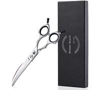 Dream Reach Professional 6.5 Inch Dogs Grooming Curved Scissors, Pet Curve Shears for Cat and Small Dog Shears Or Any Breed Trimming Cuts, Design for Professional Groomer (Black-Down Curved)