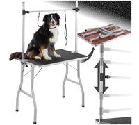 Grooming Table Stand Adjustable Height Foldable Non Slip Surface Portable Light