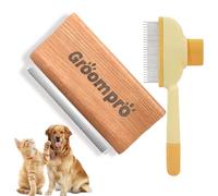 Groompro Deshedding Brush, Dog Brush for Shedding, Zen Brush for Cats,Cat Brushes Dog Brus Pet Hair Removal Tool, Painlessly Remove for Short & Long Hair(L(5.3 inch))