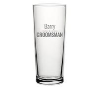 Groomsman Personalised Engraved Pint Glass - Custom Name Design for Groomsman