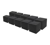 Groomsmen Gifts, Black Box 10pcs Tetragonum With Ribbon Recyclable Cardboard Matte Bridesmaid Square Boxes With Lids for Product Display (White) (Black)