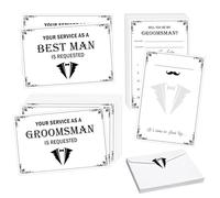 Groomsmen Proposal Cards Will You Be My Groomsman Cards with Envelopes and Stickers Funny Groomsmen Invitation Cards 10Pack (Groomsmen)