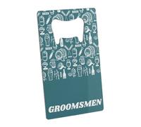 Groomsmen - Stainless Steel Bottle Opener - Groomsmen Wedding Favour Idea (boop-ds23-bestgroomsmen)