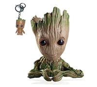 Groot Flower Pot Figurine Planter Large Aquarium Decoration Wooden Pen Flower Holder Pot for Kids Girls Women (A2)