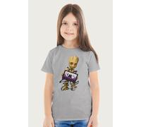 Groot Wrapped In Cassette Tape Marvel T-Shirt Guardians Of The Galaxy Mid Grey 3-4 Years
