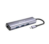 Groov-e 6-Port USB-C Hub - Multi-Port Adaptor with 4K HDMI, Ethernet, and 4x USB-A for Laptops and Tablets - Silver