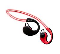 Groov-e Action Bluetooth Wireless In-Earphones with LED Neckband, IPX6 Sweatproof, Secure Fit Earbuds, Hands-Free Calling - Ideal for Gym/Sports - Red