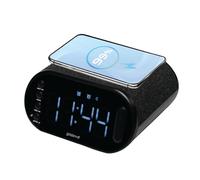 groov e Atlas II - Digital Alarm Clock with FM Radio, USB and Wireless Charging, LED Display, and Dual Alarm - USB or Rechargeable Battery Operated