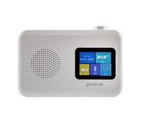 groov e Berlin DAB & FM Digital Radio - Colour Screen LCD Display - Built-In Alarm Clock & Bluetooth Connectivity - Mains or Battery Operated - Portable Radio - 60 Preset Stations - White