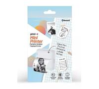 groov e Mini Printer - Portable Wireless Thermal Printer for Smartphones, Bluetooth Connectivity, Rechargeable Battery, Includes Thermal Rolls, For Printing Photos, Stickers, Labels, and Notes