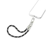 groov e Braided Phone Wrist Lanyard - Universal Adjustable Smartphone Wristlet Strap for Phone Cases - Black