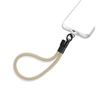 groov e Braided Phone Wrist Lanyard - Universal Adjustable Smartphone Wristlet Strap for Phone Cases - Nude