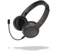 groov e Connect - Wireless Bluetooth Headphones with Detachable Mic - Over the Ear Headphone with Folding Design, Removable Boom Microphone, & 30Hrs Audio Playback - Bluetooth Connectivity - Black