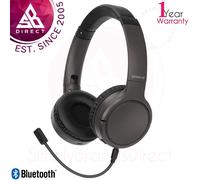 Groov-e Connect Wireless Headphones with Detachable Boom Microphone│Super Bass