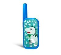 Groov-e Cuties Children's Walkie-Talkies - Dinosaur - Blue and Green Kid's Walkie-Talkie with 500m Range, Clear Sound, LED Indicator, and Call Ring, Battery Operated