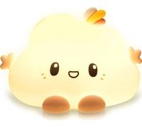GROOV-E Cuties Olly Cloud Kids Multicolour Night Light - USB Rechargeable, Yellow