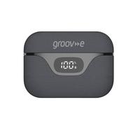 groov e Flex Buds True Wireless Earbuds - Black - with Active Noise Cancelling, Fabric Charging Case, Clear Calls, Touch Control, Supports Voice Assistants