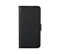 groov e Folio Wallet Smartphone Case - Faux Leather Mobile Phone Protector Cover with Card Holder and Wireless Charging Support - For iPhone 12 / iPhone 12 Pro - Black