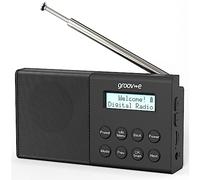 groov-e Geneva Rechargeable DAB & FM Digital Radio - Built-In Alarm Clock & Bluetooth Connectivity - LCD Display - USB