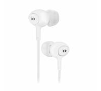 Groov-e GGVEB13WE Mobile Buds Earphones with Remote Mic, Voice Assistant, 3.5mm Gold Plug, White