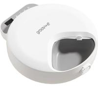 Groov-e Pet-Tech Automatic Wet Food Pet Feeder - Cat & Small Dog Food Dispenser, 4x 240 ml Compartments, Timed Schedule Up to 4 Meals Daily, Includes 2 Ice Packs - Battery Powered - White