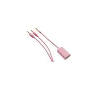 Groov-e GVAC2/PL Headphone Splitter and Jack Plug to Jack Plug 3.5mm Set - Pink