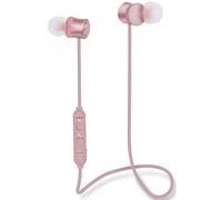 groov e Metal Buds - Wireless Earphones with Remote & Mic - Bluetooth Connectivity - Neckband Headphones with Ergonomic Design - USB Charging - 4hrs Audio Playback - Rose Gold