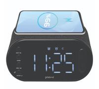 Groov-e GVCR06BK Atlas II Alarm Clock Radio with Bluetooth Speaker Charging Pad