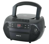 Groov-E Gvps833Bk Traditional Boombox Portable Cd & Cassette Player With Radio - Black