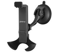 groov e Large Window Mount - Universal Phone Holder & Car Cradle for Mobile Devices - Windscreen Mounting Secure Suction Cup, Rubber Phone Grip, Adjustable Arm - 4.7-6.7 Inch Device Support - Black