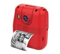 Groov-e Kidz Digital Instant Print Camera - 12MP Camera for Kids with Thermal Printer, Games, Built-in Memory, & Rechargeable Battery - 1080p HD Video Recording - Includes Print Rolls - Red