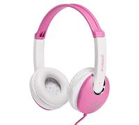 groov e KIDZ - DJ-Style Wired Headphones for Kids - Over the Ear Headphone with 1.2m Audio Cable, Adjustable Headband, Soft Ear Pads, & 40mm Drivers - 3.5mm Audio Jack - Pink