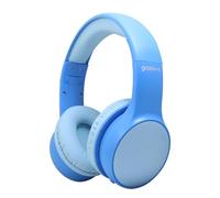 groov e KIDZ Wireless Bluetooth Headphones for Kids - Over the Ear Headphone with a Volume Limiter Switch, Adjustable Headband, & 20Hrs Audio Playback - 3.5mm Audio Jack - Blue