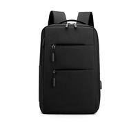 groov e Laptop Backpack for Women & Men - Black Water Resistant 15.6 Inch Laptop Bag with Adjustable Shoulder Straps & USB Charging Ports - Computer Work Bag for Travel