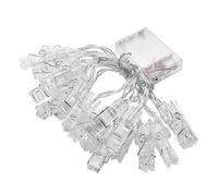 LED Clips - 3m Photo Clip Strip Lights with 20 LED Clips - Warm White Lighting - Battery Operated
