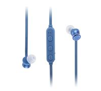groov e Metal Buds - Wireless Earphones with Remote & Mic - Bluetooth Connectivity - Neckband Headphones with Ergonomic Design - USB Charging - 4hrs Audio Playback - Blue