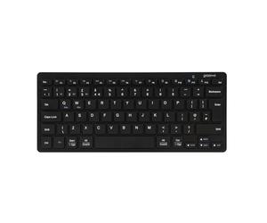 groov e Mult-Device Wireless Keyboard - Compact Qwerty Keyboard, Cordless Computer Accessories for Laptops and PCs, Ergonomic Design, Bluetooth 5.0 Connection - Black
