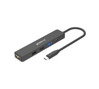 GROOV-E MULTIPORT HUB USB-C TO 5 PORTS HDMI, USB-C & USB-A X3 - BLACK - GVPC10BK