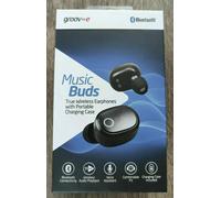 Groov-e Music Buds True Wireless Earphones with Charging Case - Black