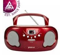 Groov-e Original Boombox Portable CD Player with AM/FM Radio│LED Display│InUK