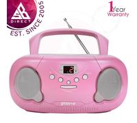 Groov-e Original Boombox Portable CD Player with AM/FM Radio│LED Display│InUK