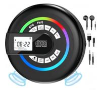 Groov-e Original for boombox Portable CD Player with Wireless Connectivity, for fm Radio, USB & AUX Input - for battery or Mains Powered Speaker(Black)
