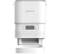 Groov-e Pet-Tech Automatic Pet Feeder - Cat and Small Dog Dry Food Dispenser, 4L Capacity, Up to 6 Meals a Day, Airtight Lid, LED Display - Battery or Mains Powered - White