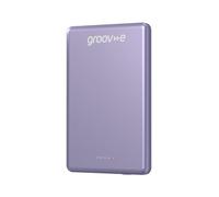 Groov-e Power Bank 5000mAh Portable Magnetic Wireless Charger - Lilac - Fast Charging, Recharges Smartphones Up to 2 Full Times, USB-C Input and Output, Compatible with MagSafe